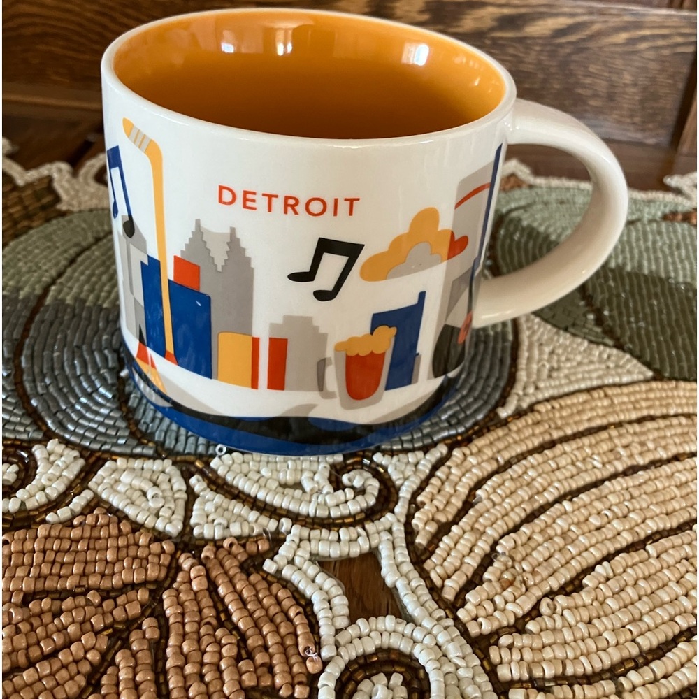 DETROIT STARBUCKS YOU ARE HERE” COLLECTIONS COFFEE CUP/MUG LIKE NEW